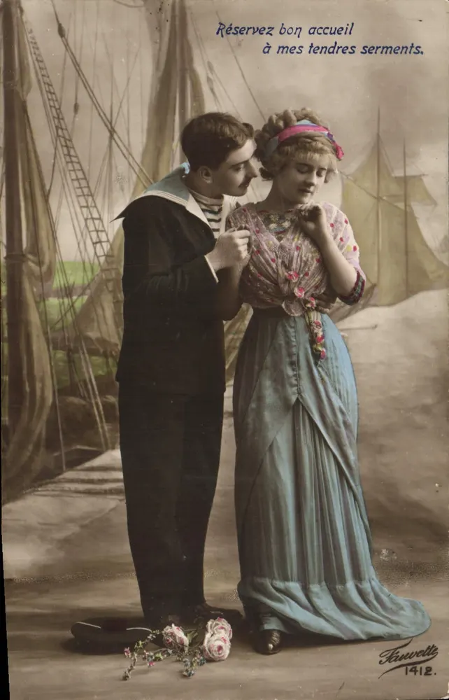 Matrose und Frau — Studio-Szene — Fauvotte 1412 - Vorderseite