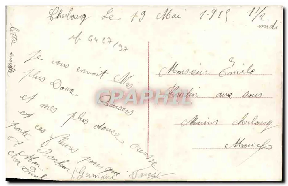 Matrose und junge Frau vor einem Denkmal — Verlag EURIA n°335 - Rückseite