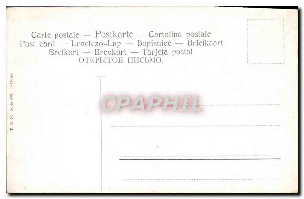 Paisagem com duas figuras — A. Spitz — T. S. N. Série 650 - Verso