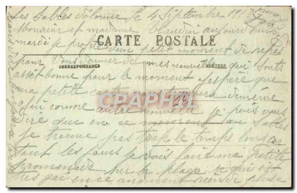Sablaise Badekleidung — Frau in Badekleidung auf Felsen — Verlag: Sammlung Albert-Antoine, Sablais-d'Quinorm - Rückseite