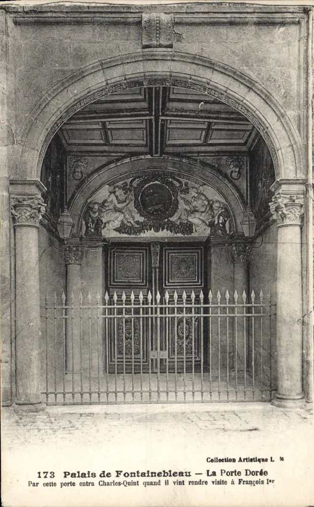 Palácio de Fontainebleau — A Porta Dourada — Coleção Artística L N°173 - Frente