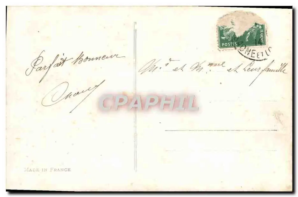 Guten Jahresbeginn — Efeu, Weinbeeren und Tannenzweig — Verlag Faurelle, Nr. 1755 - Rückseite