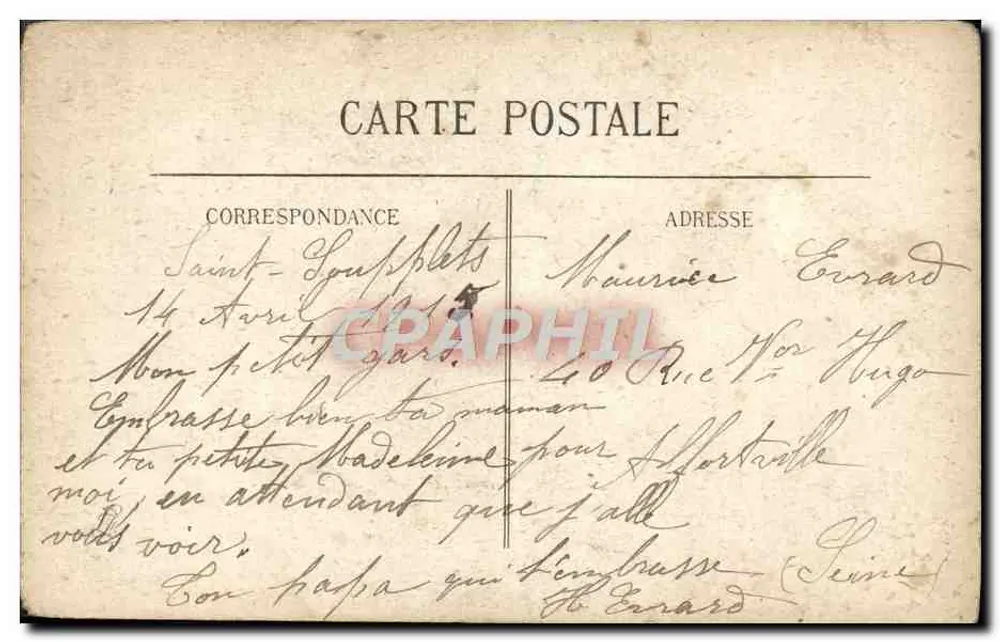 Auswirkung des deutschen Bombenangriffs in Reims - 323 - Verlag nicht sichtbar - Rückseite