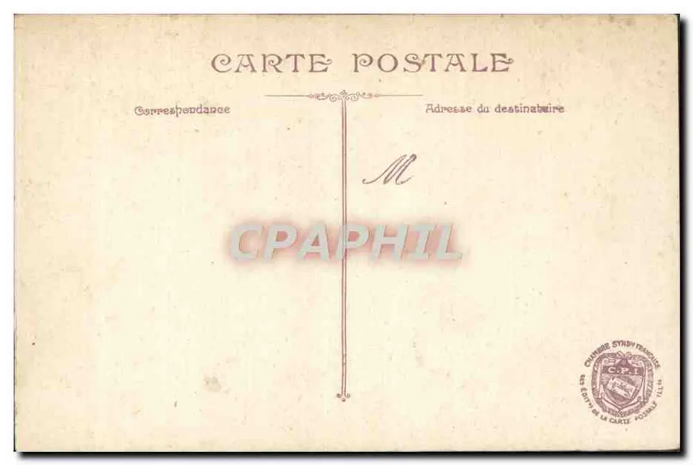 Retrato de um oficial — uniforme militar com espada — editor C.P.I. (Clichés Styd'Française) - Verso