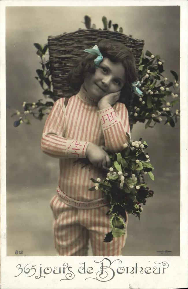 Mädchen mit einer Ebereschenkrone — 365 Tage Glück — J.K. n° 812 - Vorderseite