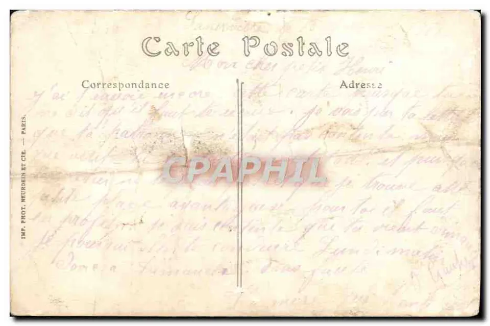 Epernay — Vue générale. Le Greffage. — Éditeur : J. Britoumoure, Librairie Epernay - Verso