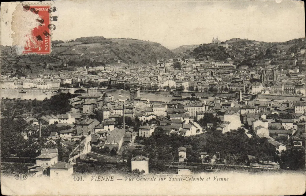 Vienne — Vue Générale sur Sainte-Colombe et Vienne — Éditeur E.P.D. n° 106 - Vorderseite