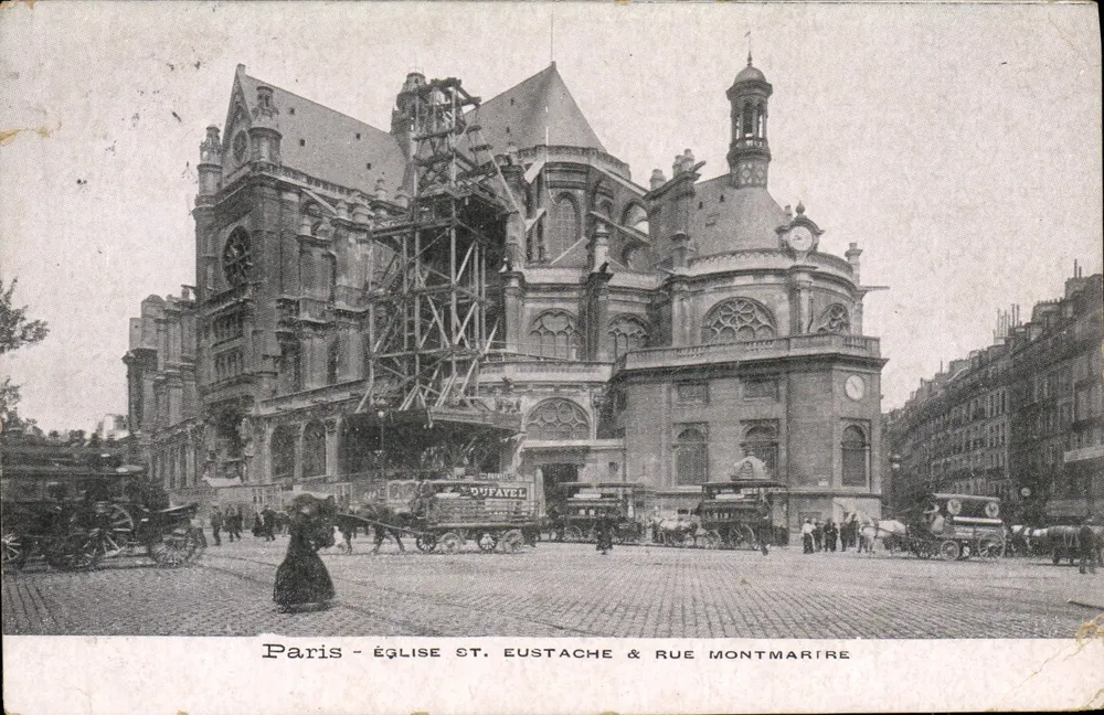 Paris — Église Saint-Eustache & Rue Montmartre — éditeur DUPAVEL - Frente