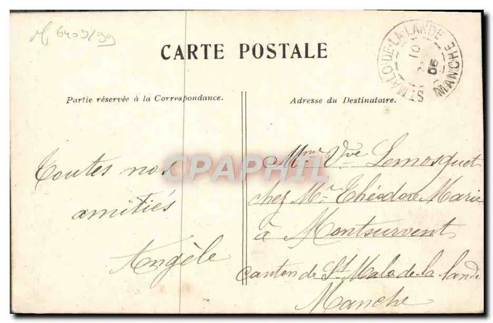 Paris — La Chambre des Députés — Verlag unbekannt, Seriennummer nicht sichtbar - Rückseite