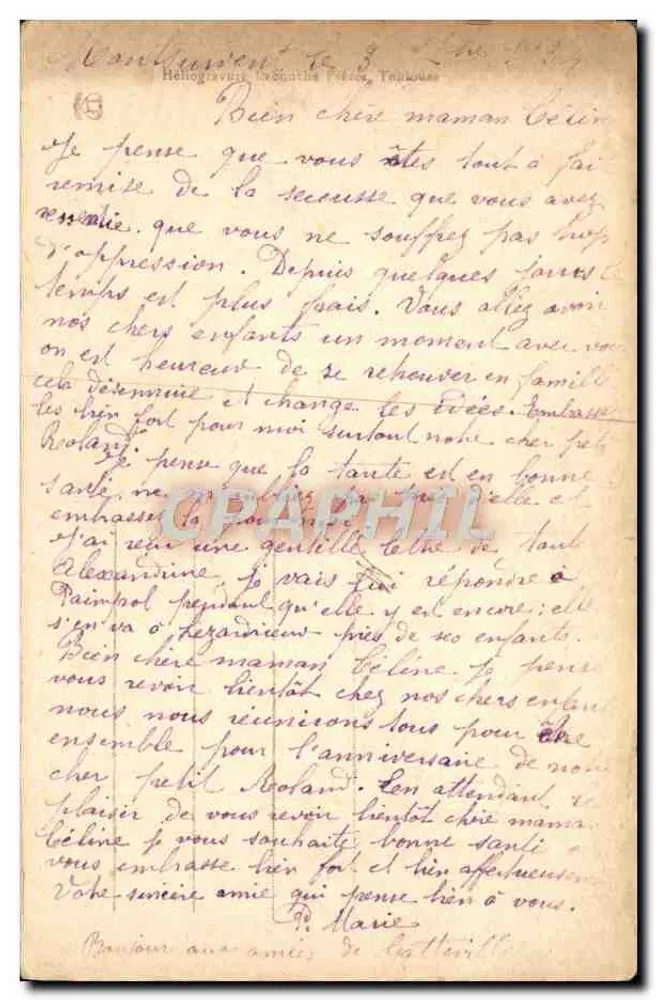 Lourdes — La Vierge Couronnée et la Basilique — Éditeur : Héliogravure, Lourdes, n° 833 - Rückseite