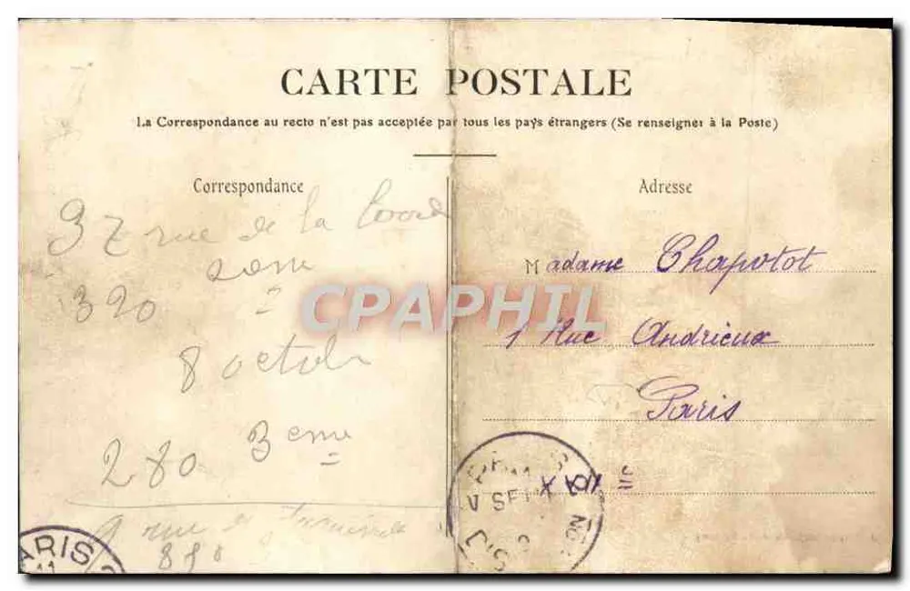 ÉPERNAY — Château Mercier — J. Bracquemart, lib.-édit., Epernay - Verso