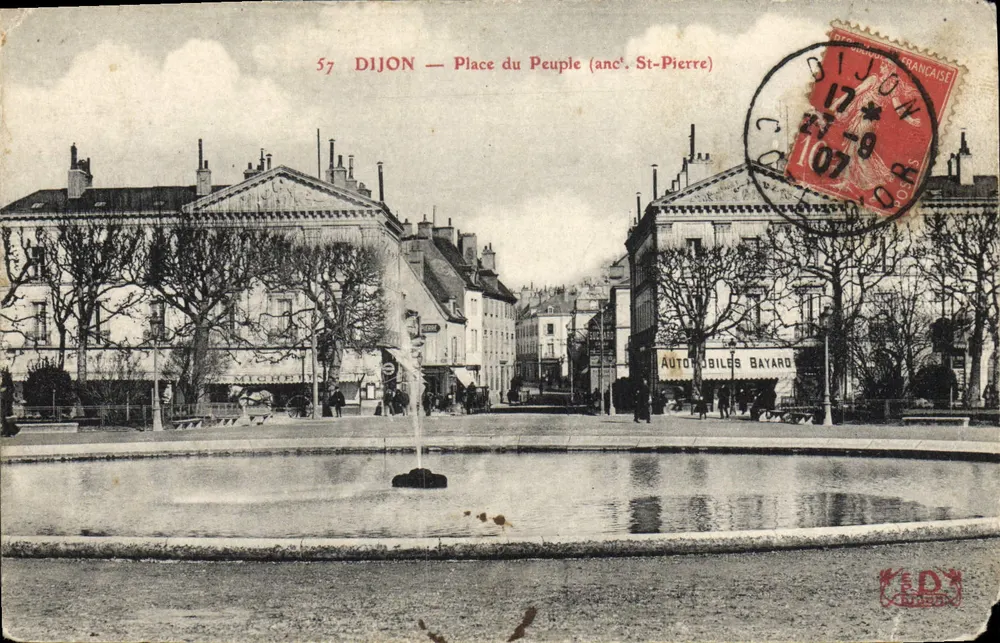 Dijon — Place du Peuple (anc. St-Pierre) — éditeur L.P. Dijon, n° 57 - Frente
