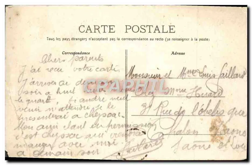 Dijon — Place du Peuple (anc. St-Pierre) — éditeur L.P. Dijon, n° 57 - Verso