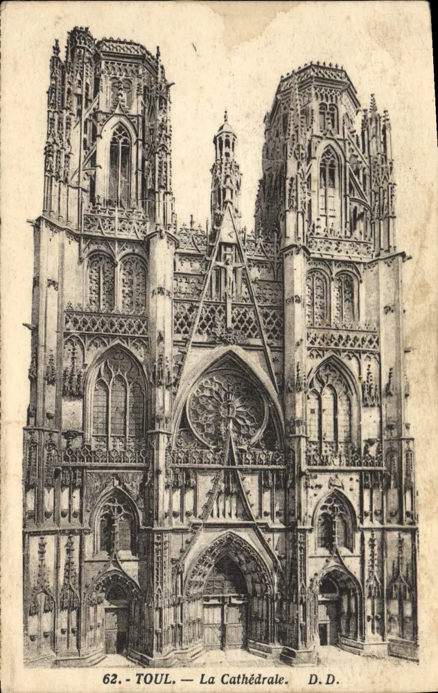 Toul — La Cathédrale — D.D. — n° 62 - Frente