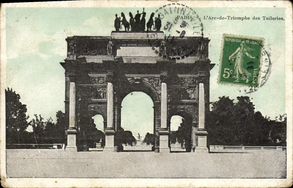 De Arc-de-Triomphe des Tuileries — Parijs — onbekende uitgever, serie-nummer niet zichtbaar - Voorkant