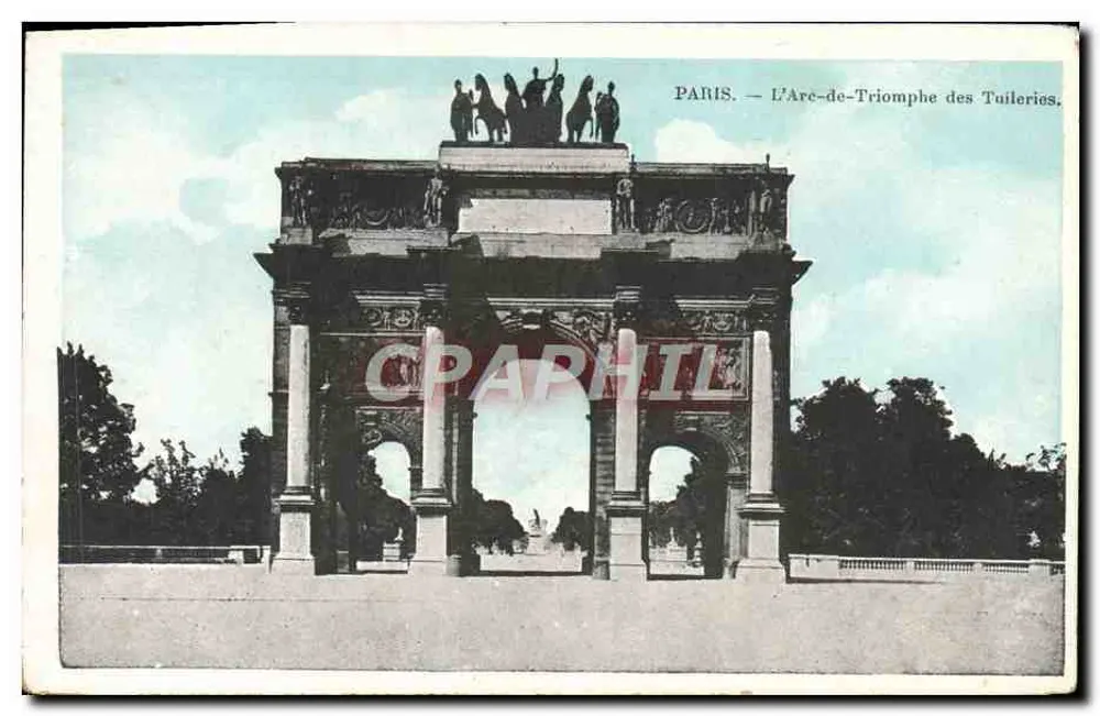 Paryż — Arc de Triomphe des Tuileries — J.C. Paris - Awers