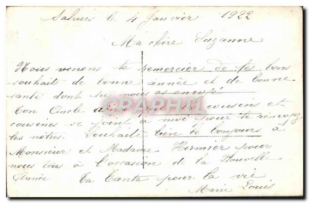 Menina sorridente com buquê de flores — Myposotis, n° 213 - Verso