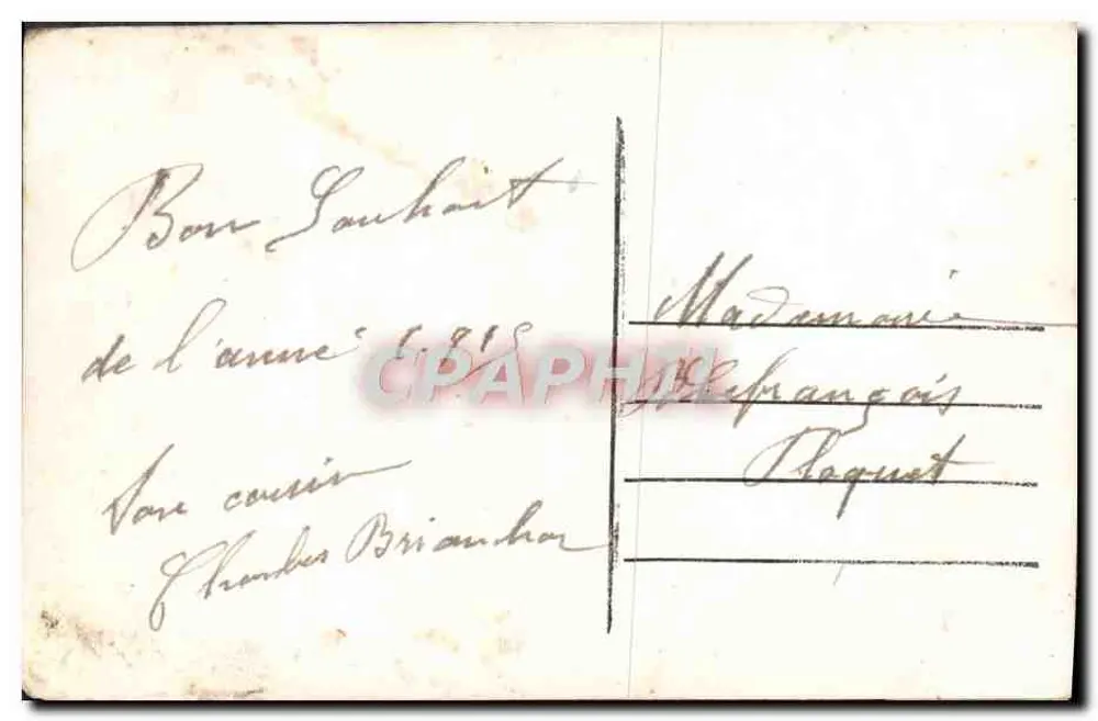 Deux soldats en forêt — scène de guerre — éditeur J.K. n° 9707/4 - Verso