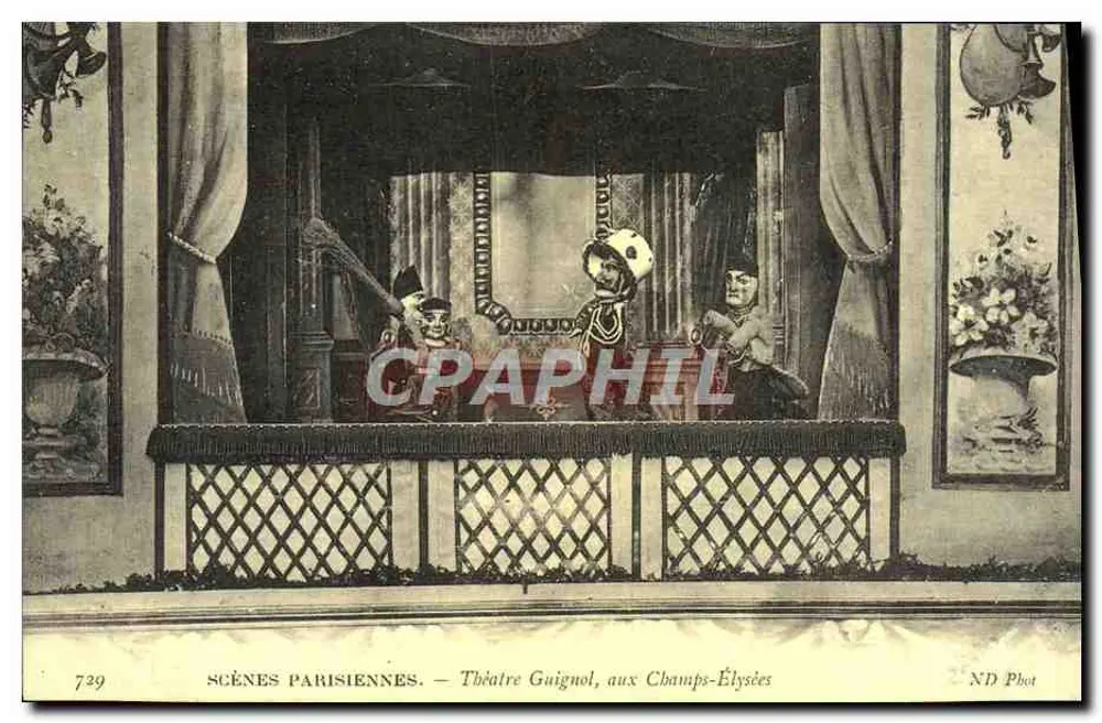 Théâtre Guignol, aux Champs-Élysées — Scènes Parisiennes — ND Phot - Recto
