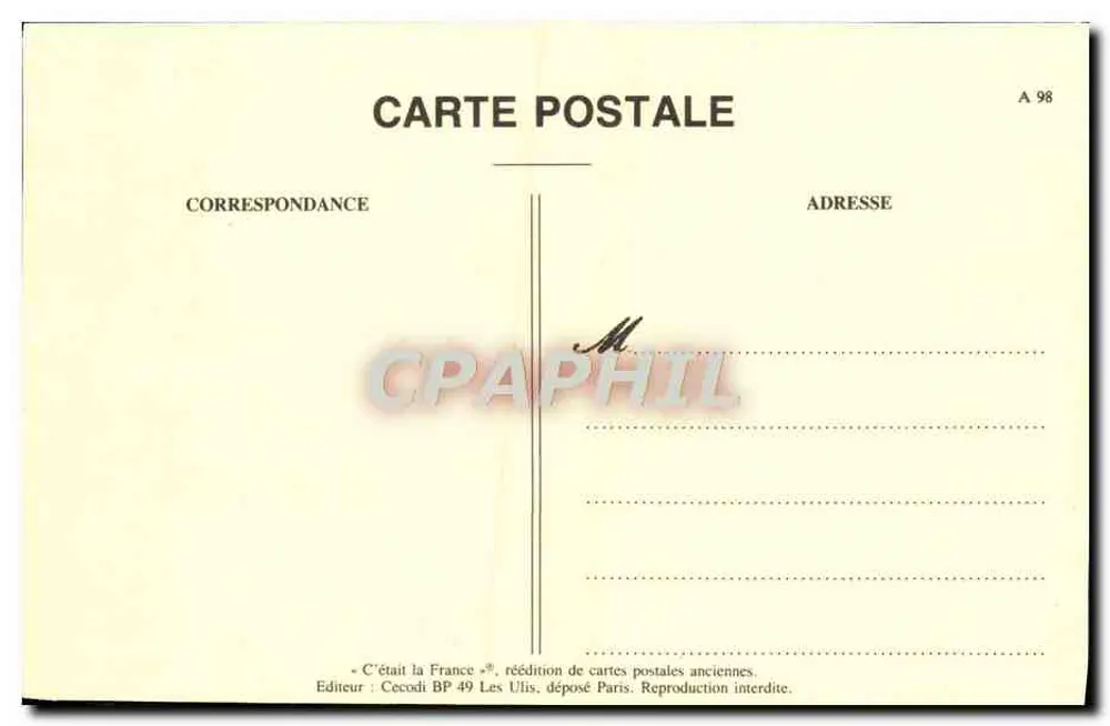 Die Provinz in Paris: Während des Wartens auf den Straßenbahn — Pariser Szenen Nr. 731 — ND Phot. - Rückseite