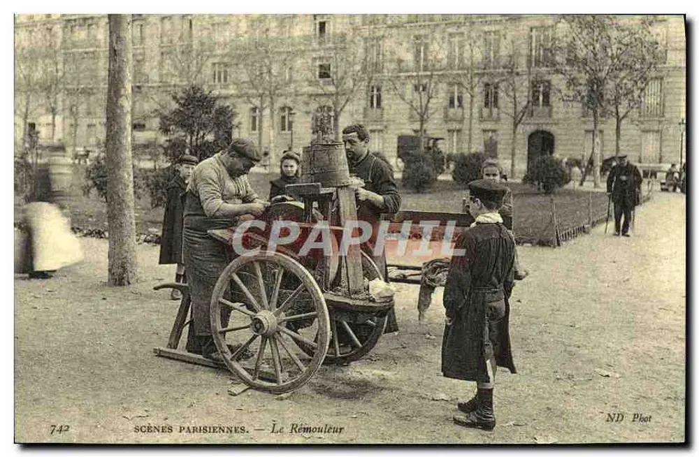 Cenas Parisienses — O Afiador — ND Phot - Frente