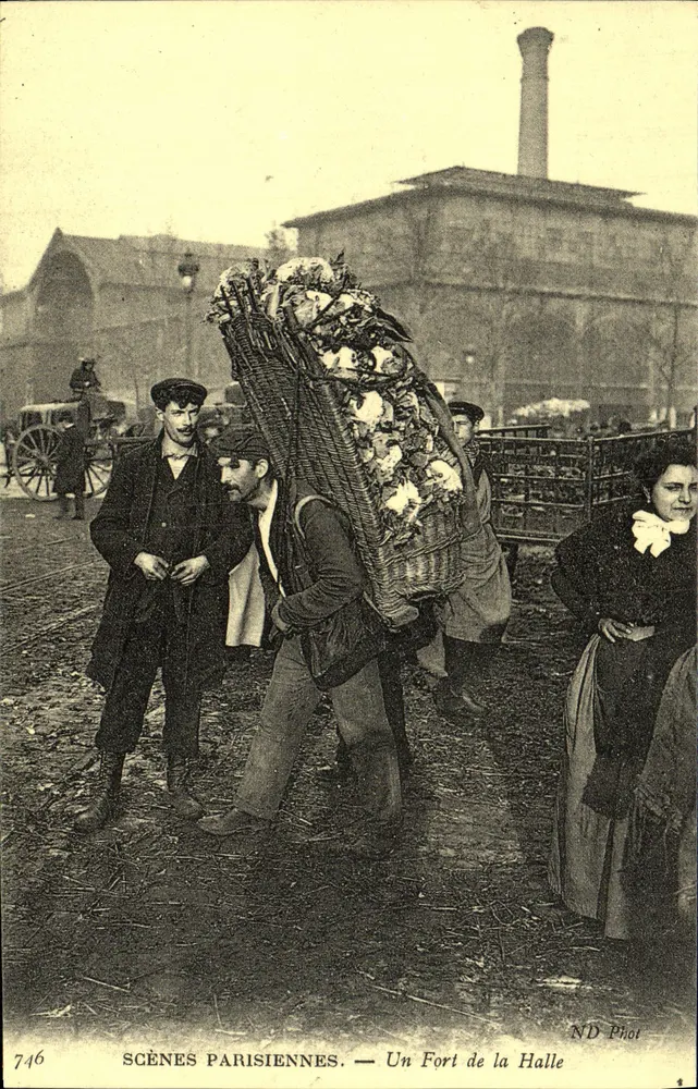 Scènes Parisiennes — Un Fort de la Halle — ND Phos, n° 746 - Recto