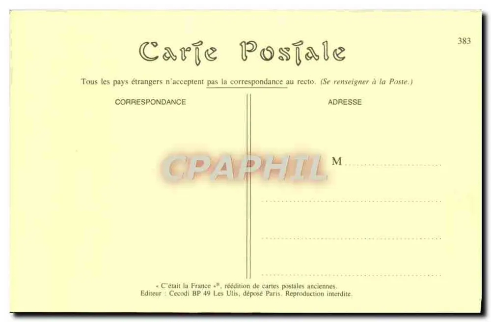 Paris — La Gare de la Porte Maillot — LL. n° 301 - Verso