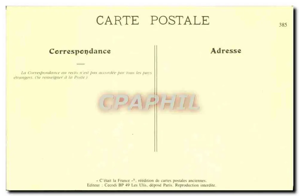 PARIS — Gare de Lyon — Départ des grandes lignes — C. M. — n° 1129 - Verso
