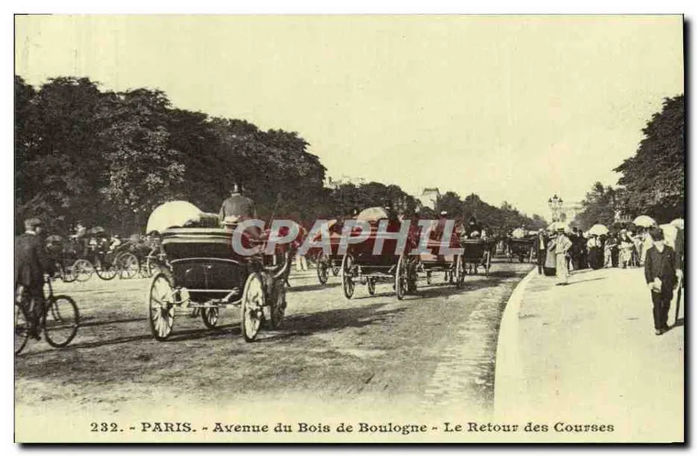 Paris - Avenue du Bois de Boulogne - Der Rückkehr der Rennen - Vorderseite