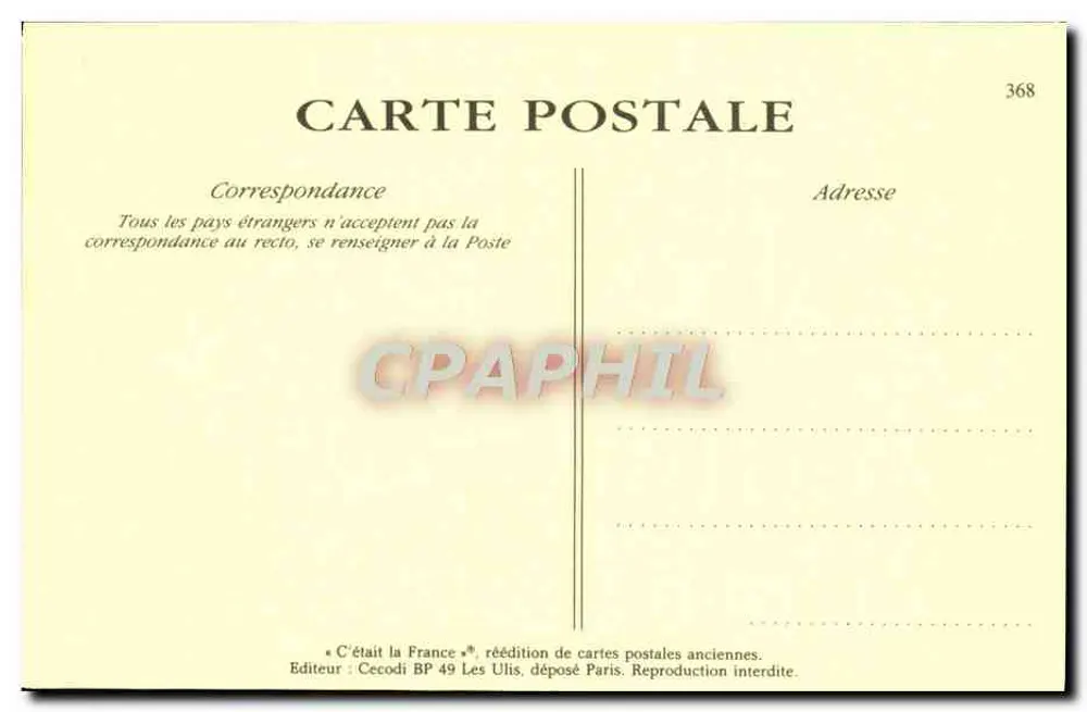 Bouilleur de cru — Scènes Champêtres — Phot. Combier-Mâcon - Verso