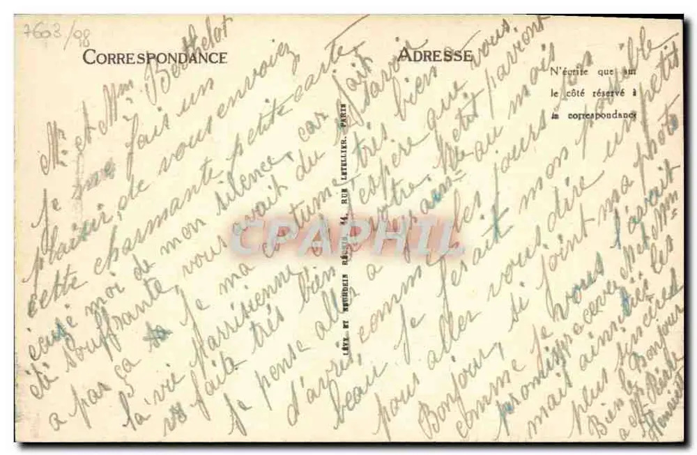 पेरिस — ऑपेरा के एवेन्यू — LL - पीछे