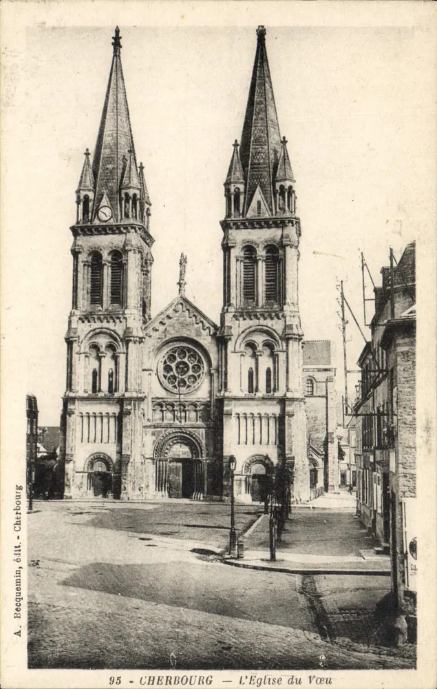 Cherbourg — A Igreja do Voto — A. Pecquemin, editor Cherbourg, n° 95 - Frente