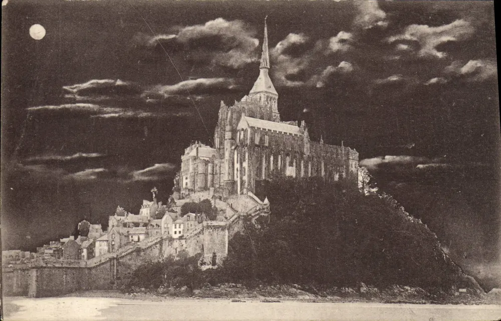 Mont Saint-Michel — Nordseite im Mondlicht — Laurent-Notifénines - Vorderseite