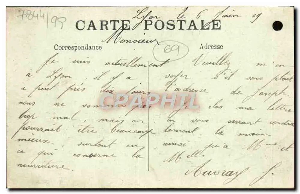 LYON — A Fonte Bartholdi — P. L. - Verso