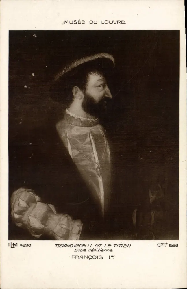 Porträt von Tiziano Vecelli genannt Le Titien — Louvre-Museum — Venedig-Schule — n° 1598 - Vorderseite