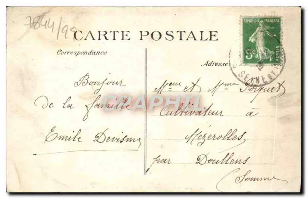 Château de Brévannes — Le Bassin — Éditeur B.D. n°54 - Rückseite