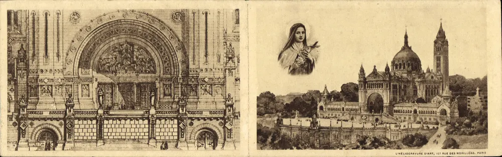 Basilika von Saint Thérèse des Kindes Jesu in Lisieux — L'Éléiographie d'Art, 107 rue des Morillons, Paris - Vorderseite