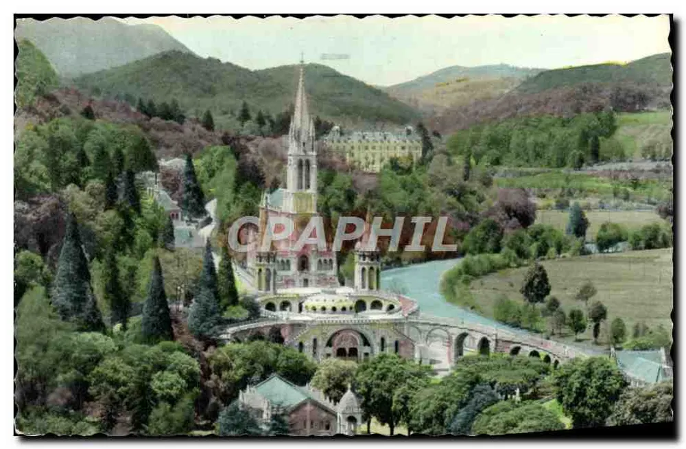 Lourdes — A Basílica e o Gave — Monumento Interalliado — Edições M. D. HENNES - F.A.C. - Frente