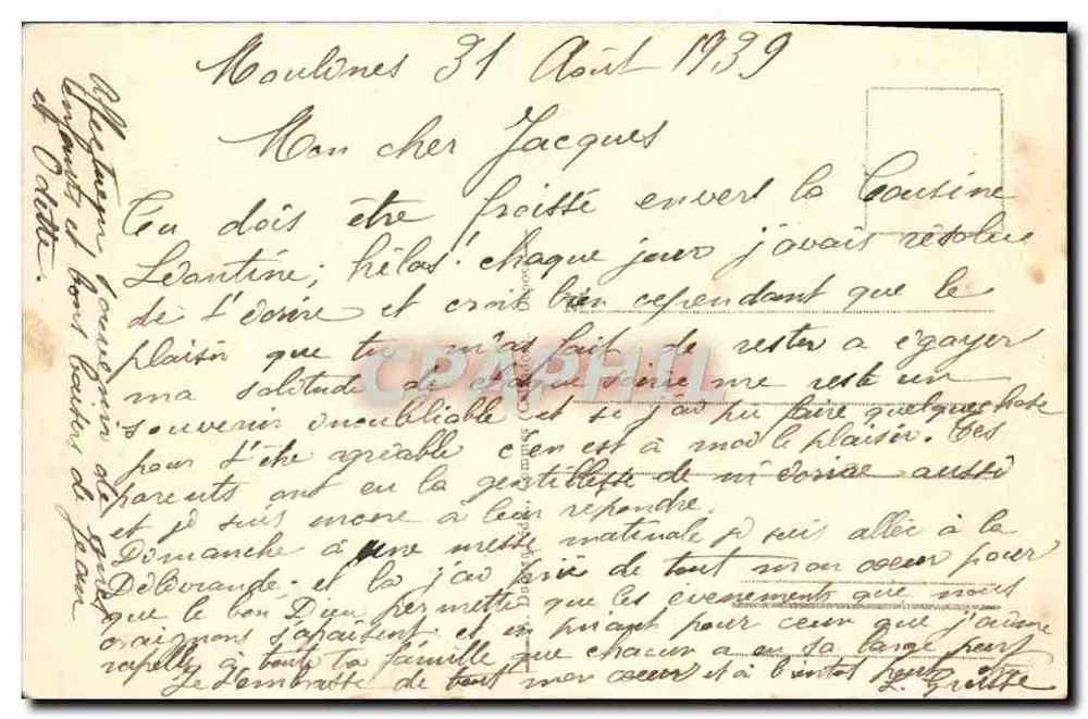 Nos Pés de N.-D. da Livradora — estátua da Virgem Coroada em um retábulo gótico ornado com estátuas — editor A+D, n° 264 - Verso
