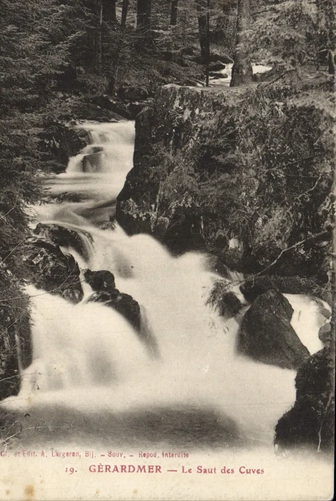 Gérardmer — Le Saut des Cuves — Editor A. Lärgeran, Bij. — N° 19 - Frente