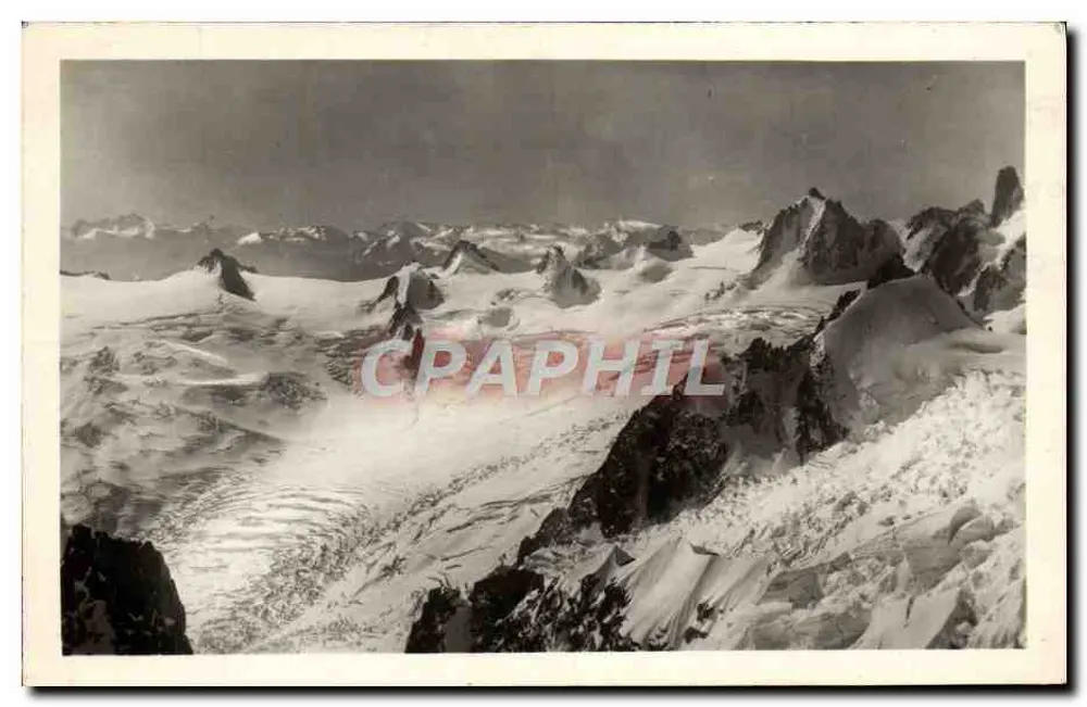 Massif du MONT-BLANC — Glacier i Przełęcz Géant (8.369 m.) — Wydawnictwo GIL, Annecy - Awers