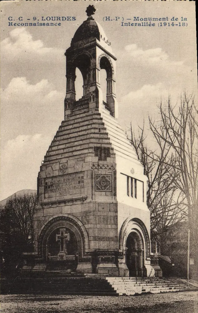 Lourdes — Denkmal der Interalliée (1914-18) — C.C. - 9. Lourdes, H.P. - Vorderseite