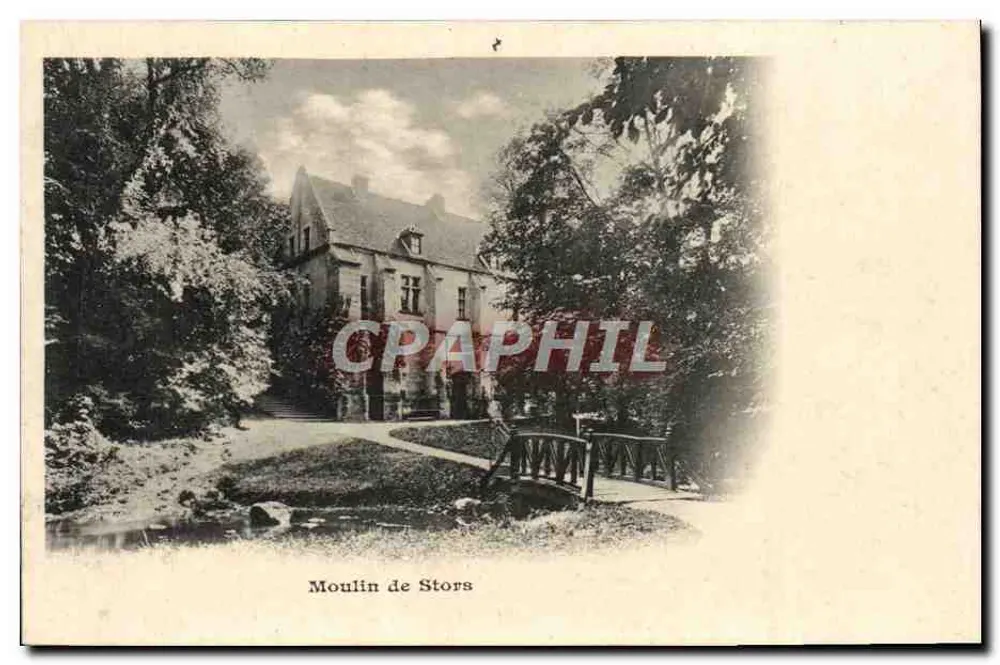 Moulin de Stors — vista do moinho e do ponte — sem editor ou número visíveis - Frente