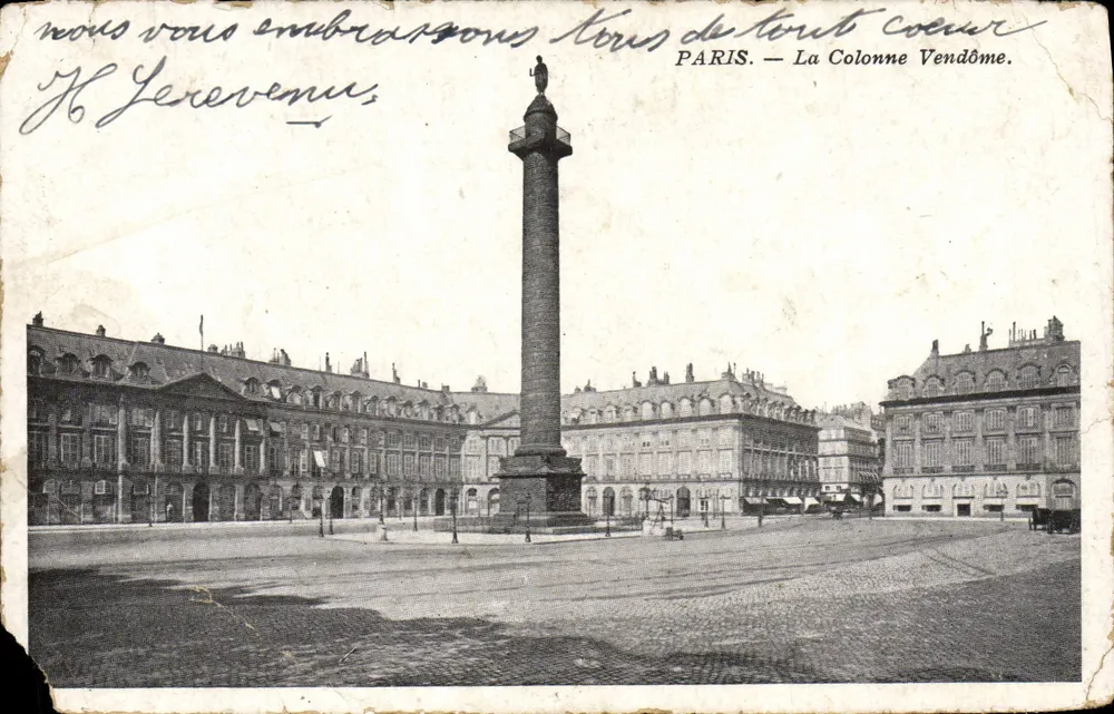 Paris — La Colonne Vendôme — éditeur non visible - Frente