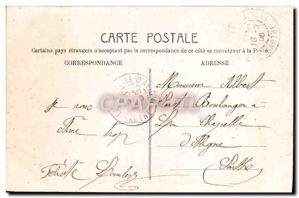 Coup de cœur — junges Paar in einer Heiratsantrags-Szene — J.K. n°180 - Rückseite