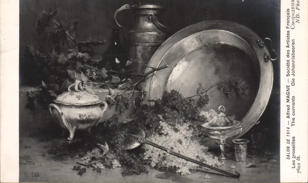 Schwarze Holunderbeeren — Salon de 1914 — Alfred Magne — Société des Artistes Français - Vorderseite