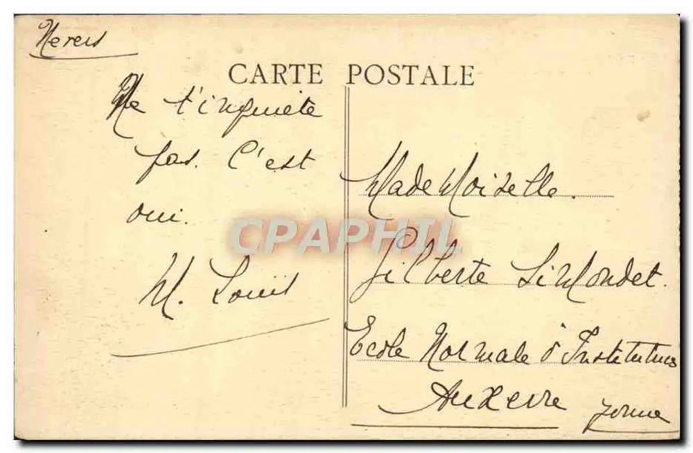 Nevers (Nièvre) – Kathedrale St-Cyr, Krone der Turm — Foto. Combier - Barat - Rückseite