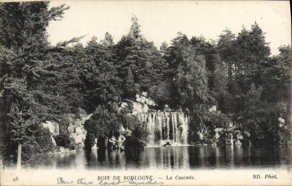 Bois de Boulogne — A Cascata — ND. Fot. - Frente