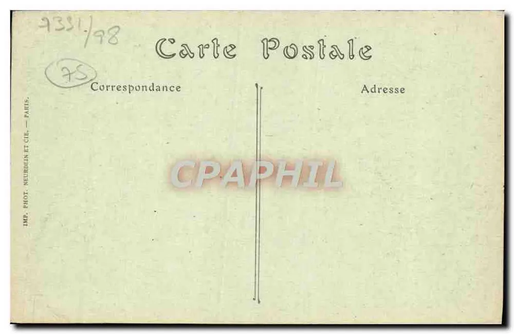 Bois de Boulogne — A Cascata — ND. Fot. - Verso
