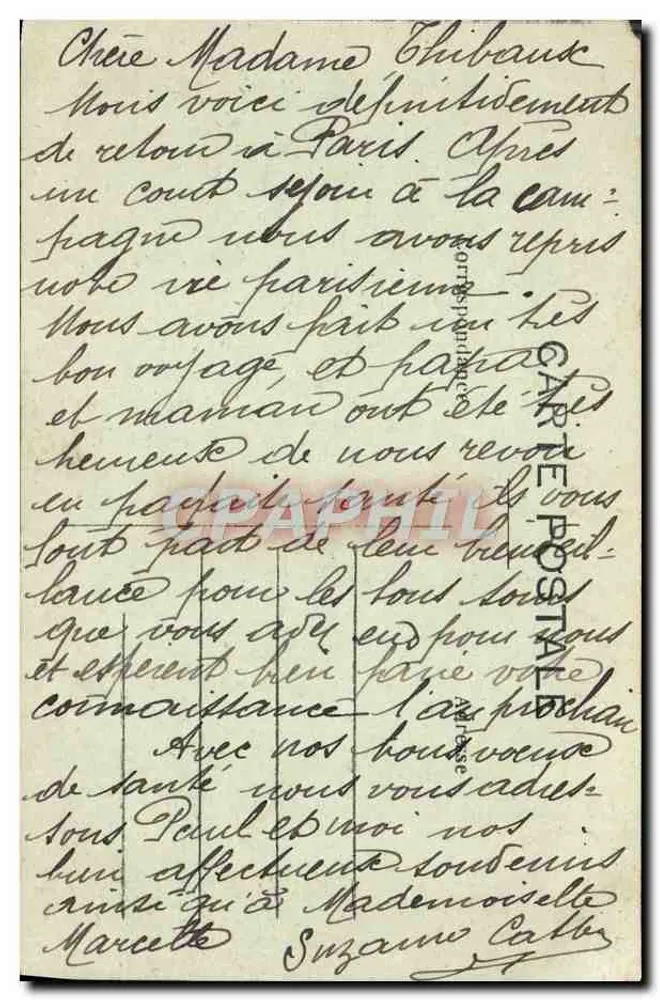पेरिस — ऑपेरा के एवेन्यू — C. M. — संख्या 114 - पीछे